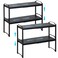 X-cosrack 4 Pack Kitchen Cabinet Shelves Organizers Kitchen Counter Storage Shelf Spice Rack Expandable Length Adjustable Height Stackable Sturdy 30LBS Bearing Small Cupboard Tabletop Organizer Shelf