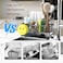 Adurei Sponge Holder for Kitchen Sink 304 Stainless Steel SelfDraining Sink Caddy with Smiley Face Sponge and Brush Holder Towel Bar and Divider Kitchen Gadgets Organizer for Countertop Black