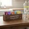 GoFika Water Packet Organizer Drink Mix Holder Hydration Station 5 Slots Wood Caddy Brown