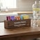 GoFika Water Packet Organizer Drink Mix Holder Hydration Station 5 Slots Wood Caddy Brown
