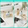 HapiRm Sponge Holder for Kitchen Sink Selfdraining Sink Caddy with Brush Holder and Dishcloth Holder Stainless Steel Kitchen Organizer for Countertop Gold