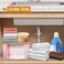 Hiitytin 2 PCS Trash Bag Holder Dispenser Under Sink Extra Large Garbage Bag Holder Organizer with Bamboo Top Handles