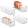 iDesign Plastic Stackable Pantry Bin for Kitchen Cabinets or Fridge Set of 4 Clear Made in USA