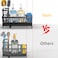 Moforoco Extra Large Sponge Holder for Kitchen Sink Organizer Caddy Dish Brush Scrubber HolderStainless Steel Sink Box Utensil HolderSoap Dispenser Set Tray Counter Accessories Storage Rack