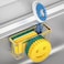 MURLONG Sponge Holder Smiley Face Sink Caddy for Kitchen Sink Sink Organizer Sponge Holder with 2 PCS Suction Cups1 PCS Adhesive Strips Designed for Sponge Soap Dish Brush ScrubberGold
