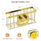 MURLONG Sponge Holder Smiley Face Sink Caddy for Kitchen Sink Sink Organizer Sponge Holder with 2 PCS Suction Cups1 PCS Adhesive Strips Designed for Sponge Soap Dish Brush ScrubberGold