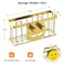 MURLONG Sponge Holder Smiley Face Sink Caddy for Kitchen Sink Sink Organizer Sponge Holder with 2 PCS Suction Cups1 PCS Adhesive Strips Designed for Sponge Soap Dish Brush ScrubberGold