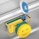 MURLONG Sponge Holder Smiley Face Sink Caddy for Kitchen Sink Sink Organizer Sponge Holder with 2 PCS Suction Cups1 PCS Adhesive Strips Designed for Sponge Soap Dish Brush ScrubberGold