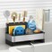 Nacial Kitchen Sink Caddy Organzier with High Brush Holder Sponge Holder for Kitchen Sink with Two Towel Racks Rustproof 304 Stainless Steel Kitchen Countertop Storage Essentials