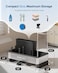 Nacial Kitchen Sink Caddy Organzier with High Brush Holder Sponge Holder for Kitchen Sink with Two Towel Racks Rustproof 304 Stainless Steel Kitchen Countertop Storage Essentials