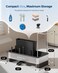 Nacial Kitchen Sink Caddy Organzier with High Brush Holder Sponge Holder for Kitchen Sink with Two Towel Racks Rustproof 304 Stainless Steel Kitchen Countertop Storage Essentials