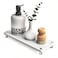 Lyxel Quick Dry Sink Caddy Kitchen Sink Organizer Water Absorbing Stone Tray for Sink Stone Drying Tray Diatomite Faucet Mat Protector Dispenser Sponge Holder Stone Soap Tray for Bathroom Counter