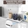 Lyxel Quick Dry Sink Caddy Kitchen Sink Organizer Water Absorbing Stone Tray for Sink Stone Drying Tray Diatomite Faucet Mat Protector Dispenser Sponge Holder Stone Soap Tray for Bathroom Counter
