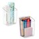 vacane 2Pack Adhesive Cabinet Door Organizer Transparent Plastic Storage Bins for Kitchen Bathroom Office No Drill Hanging Basket Space Saving Removable HolderS