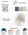Zoeeker Sponge Holder for Kitchen Sink Ceramic Dish Sponge Drying Caddy Scrubby Daddy Kitchen Organizer Cute Dish Rack for Sink Counter Beige White