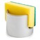 Zoeeker Sponge Holder for Kitchen Sink Ceramic Dish Sponge Drying Caddy Scrubby Daddy Kitchen Organizer Cute Dish Rack for Sink Counter Beige White