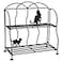 Lily's Home Lilys Home Cat Lovers Black Metal Countertop Wire Shelf Rack Great for Household Items Kitchen Organizer Bathroom Storage and More Foldable 2Tier