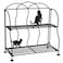 Lily's Home Lilys Home Cat Lovers Black Metal Countertop Wire Shelf Rack Great for Household Items Kitchen Organizer Bathroom Storage and More Foldable 2Tier