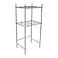 Organize It All Mini Fridge and Microwave Stand Kitchen Organizer Perfect for Dorm Office Space Saver Black