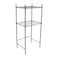 Organize It All Mini Fridge and Microwave Stand Kitchen Organizer Perfect for Dorm Office Space Saver Black