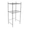 Organize It All Mini Fridge and Microwave Stand Kitchen Organizer Perfect for Dorm Office Space Saver Black