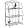Lily's Home Lilys Home Cat Lovers Black Metal Countertop Wire Shelf Rack Great for Household Items Kitchen Organizer Bathroom Storage and More Foldable 3Tier