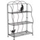 Lily's Home Lilys Home Cat Lovers Black Metal Countertop Wire Shelf Rack Great for Household Items Kitchen Organizer Bathroom Storage and More Foldable 3Tier