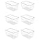 Vtopmart 6 Pack Clear Storage Bins Pantry Cabinet Organizer Bins with Handle for Pantry Organizer and Storage Plastic Bins for Fridge Cabinet Kitchen Countertops Cupboard Freezer Medium