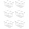 Vtopmart 6 Pack Clear Storage Bins Pantry Cabinet Organizer Bins with Handle for Pantry Organizer and Storage Plastic Bins for Fridge Cabinet Kitchen Countertops Cupboard Freezer Medium