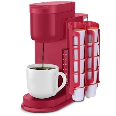 STORAGENIE Coffee Pod Holder for Kerig Kcup Red Side Mount K Cup Storage Coffee Pod Organizer Perfect for Small Counters