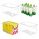 YIHONG Clear Plastic Storage Bins 4 Pack Pantry Organizer Bins with Handle for Kitchen FreezerCabinetCloset Organization and StorageXL