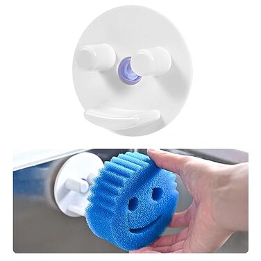 Qujior Suction Scrub Sponge Holder for Kitchen Sink