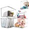 Sgoostood Storage Boxes 5 Packs Transparent Food Organizer Stackable Lidded Storage Bins 3 XL 2M