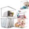 Sgoostood Storage Boxes 5 Packs Transparent Food Organizer Stackable Lidded Storage Bins 3 XL 2M