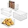 iDesign 4Piece 50 Recycled Plastic Organizer Bin Set for Pantry and Cabinet Organization Made in The USA Two 10 x 8 x 5 and Two 10 x 4 x 5 Bins Clear