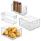iDesign 4Piece 50 Recycled Plastic Organizer Bin Set for Pantry and Cabinet Organization Made in The USA Two 10 x 8 x 5 and Two 10 x 4 x 5 Bins Clear
