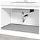 BeesVo Under Sink Mat for Kitchen Waterproof 19 x 19 Silicone Under Sink Liner Kitchen Bathroom Cabinet Protector Mats Heavy Duty Flexible Under Sink Drip Tray with Lip Cool Grey