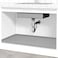 BeesVo Under Sink Mat for Kitchen Waterproof 19 x 19 Silicone Under Sink Liner Kitchen Bathroom Cabinet Protector Mats Heavy Duty Flexible Under Sink Drip Tray with Lip Cool Grey