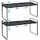 X-cosrack 155 to 255 Inch Expandable Kitchen Cabinet Organizer Shelf 2 Pack 30 LBS Heavy Duty Adjustable Kitchen Counter Storage Shelves OrganizersStackable Small Storage Shelf Rack For Cabinet Cupboa