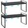 X-cosrack 155 to 255 Inch Expandable Kitchen Cabinet Organizer Shelf 2 Pack 30 LBS Heavy Duty Adjustable Kitchen Counter Storage Shelves OrganizersStackable Small Storage Shelf Rack For Cabinet Cupboa