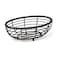 Gourmet Basics by Mikasa 5153171 Rope Metal Oval Bread Basket Antique Black