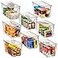 ClearSpace Modern Plastic Storage Bins with Lids Perfect Kitchen Organization or Pantry Fridge Organizer 8 Pack Transparent Rectangular 125 x 6 x 7 9L Capacity 8 Compartments