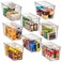 ClearSpace Modern Plastic Storage Bins with Lids Perfect Kitchen Organization or Pantry Fridge Organizer 8 Pack Transparent Rectangular 125 x 6 x 7 9L Capacity 8 Compartments