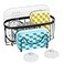 HapiRm Multifunctional Sponge Holder with Unique MShaped 2 Installation Methods Kitchen Sink Caddy Organizer Rustproof Stainless Steel Kitchen Organizers and Storage Essentials Black