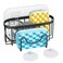 HapiRm Multifunctional Sponge Holder with Unique MShaped 2 Installation Methods Kitchen Sink Caddy Organizer Rustproof Stainless Steel Kitchen Organizers and Storage Essentials Black