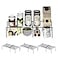 Redrubbit Cabinet Storage Shelf Rack 8 Piece Expandable Metal Rustproof Kitchen Counter and Cabinet Shelf Storage Rack Organizer Space Saver for Kitchen Fridge Cabinet Bathroom Black Set of 4