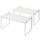Nxconsu Stackable Cabinet Shelf Organizer 2 Pack Standard Tall White