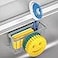 MURLONG Sponge Holder Smiley Face Sink Organizer with 2 Suction Cups1 Adhesive Strips Designed for Sponge Soap Dish Brush Scrubber Gray