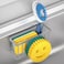 MURLONG Sponge Holder Smiley Face Sink Organizer with 2 Suction Cups1 Adhesive Strips Designed for Sponge Soap Dish Brush Scrubber Gray