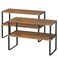 NEX Kitchen Cabinet and Counter Shelf Organizer Stackable Expandable Set of 4 Black and Rustic Brown 77 x 156 x 62